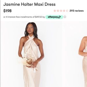 Jasmine halter maxi dress- Medium
